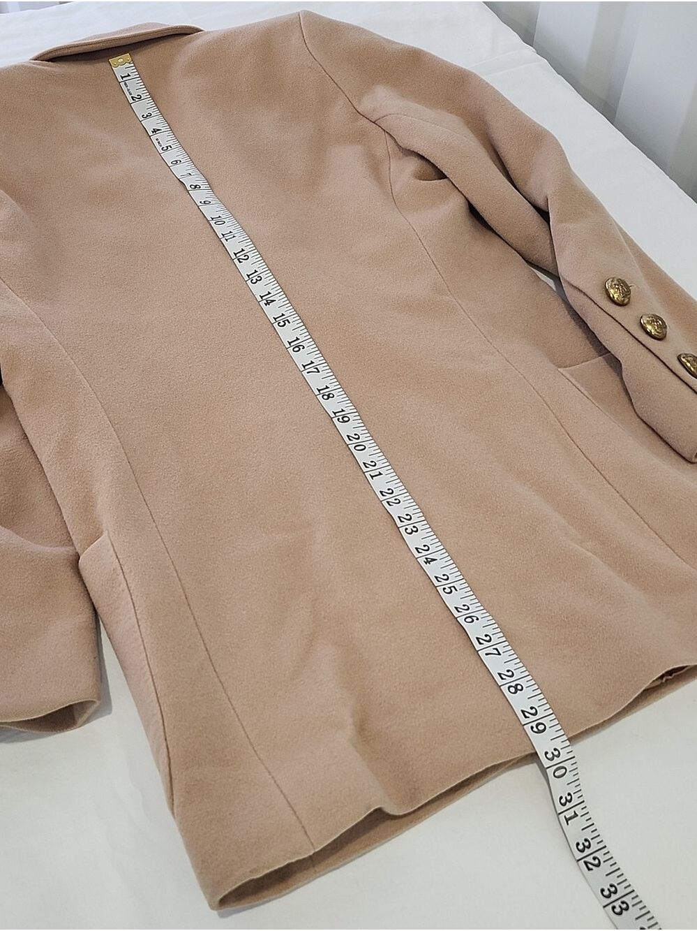 Jaeger Vintage Double-Breasted Blazer Wool Cashmere Womens Sz 6 Classic Luxury - Picture 14 of 15
